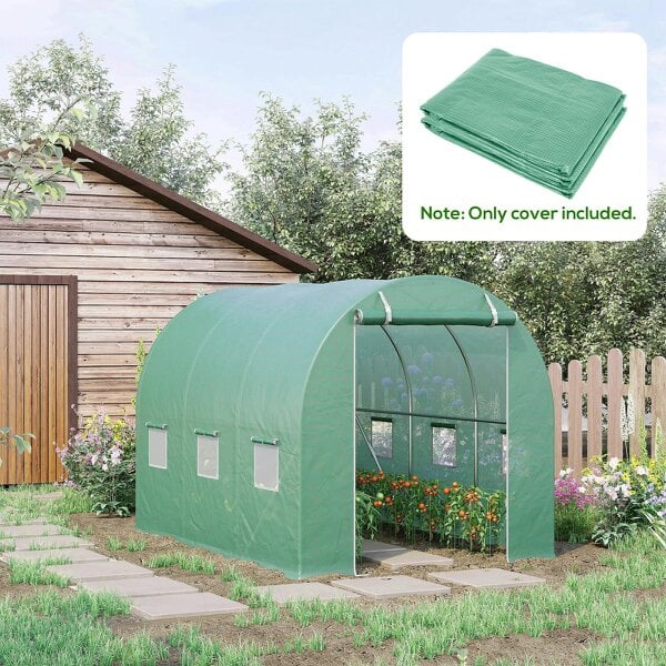 Outsunny 6 x 3 x 2m Greenhouse Replacement Cover ONLY for Tunnel Greenhouse