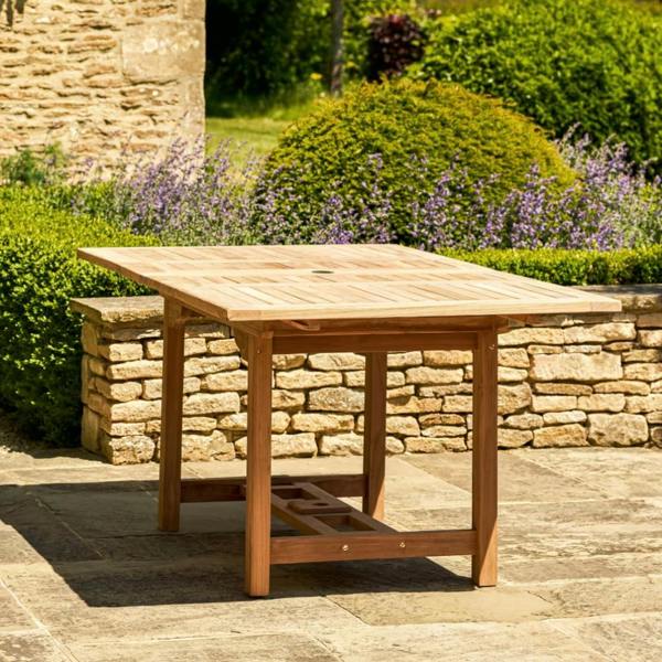 Abode Home & Gifts Solid Teak Extending Outdoor Dining Table | 120-180cm