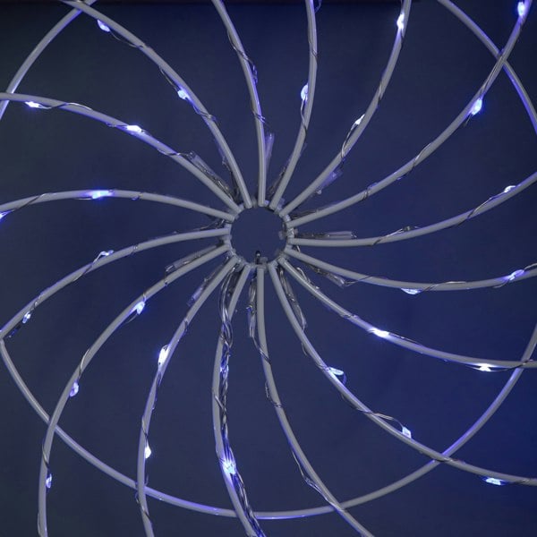 Samuel Alexander 50cm Light up Christmas Catherine Wheel with 96 Blue and White LEDs