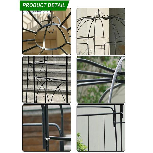 Gr8 Garden Metal Garden Rose Arch Trellis Bird Cage Arbour Pergola Gazebo