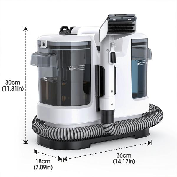 Dragodirect Portable Spot Cleaner 15000Pa with Clean & Waste Water Tanks