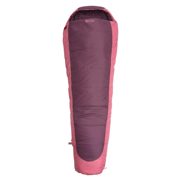 Mountain Warehouse Unisex Adult Right Zip Microlite 500 Midseason Mummy Sleeping Bag - Burgundy