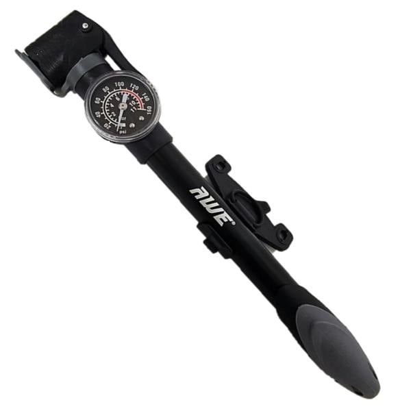 Awe 100 PSI CNC 6063 Alloy Bike Pump & Gauge Schrader/Presta Valve