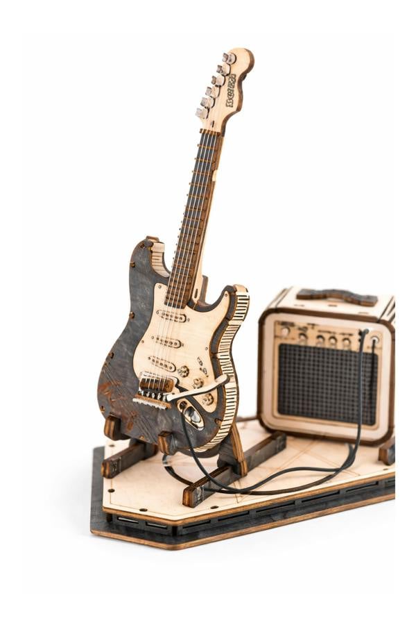 Dyzi 140 Piece Electric Guitar 3D Wooden Puzzle Model Kit