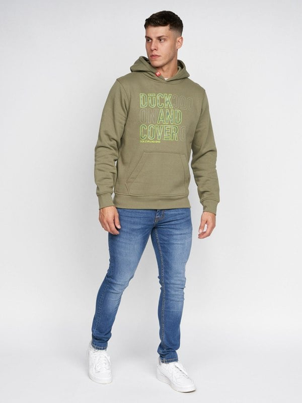 Duck and Cover Pecklar Hoodie - Olive