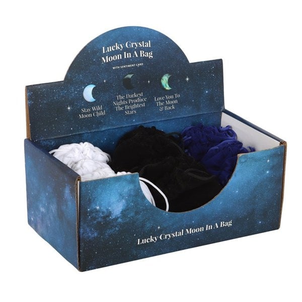 Serano Set of 24 Lucky Crystal Moons in Display