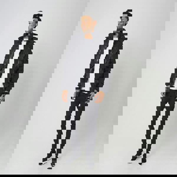 Brave Soul Black Longline Hooded Padded Jacket  - Black Image 3