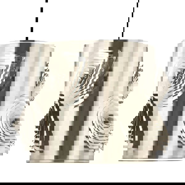 Satin Nickel Solid Metal Easy Fit Lamp Shade with Laser Cut Leaves Image 3