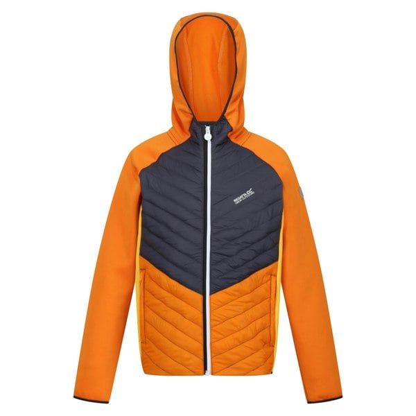 Regatta Childrens/Kids Kielder Hybrid VII Padded Jacket - Orange Pepper/Seal Grey