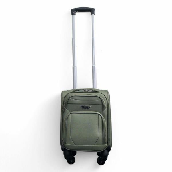 Infinity Luggage Soft Shell Lightweight Nylon Suitcase Set 4 Wheel Travel Case Holiday Bags