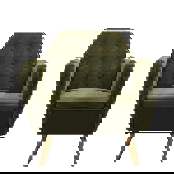 Dorel Home Teresa Accent Chair with Memory Foam in Velvet Green