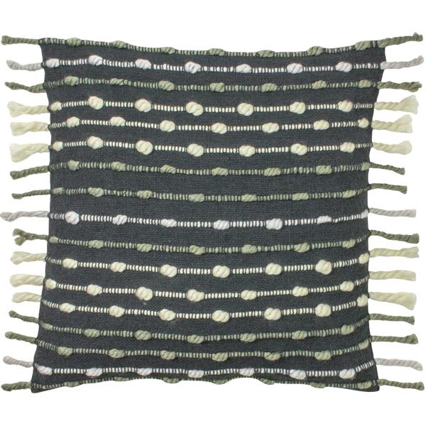 Furn Dhadit Stripe Cushion Cover - Charcoal/Natural - 