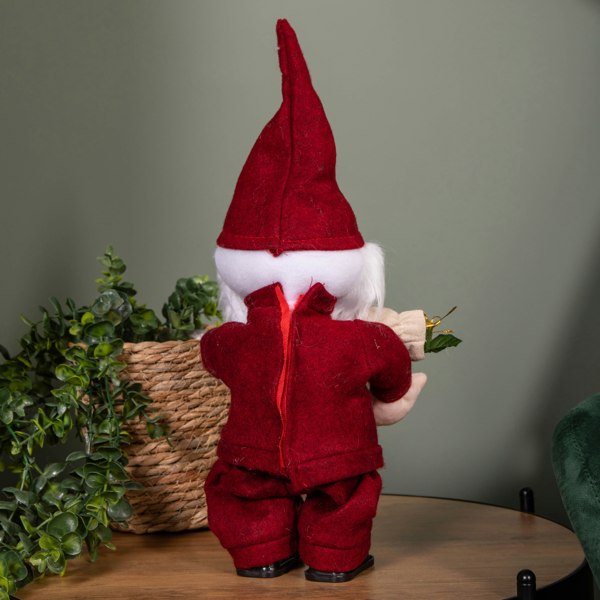 Samuel Alexander 35cm Battery Operated Musical Walking Christmas Gonk Decoration in Red