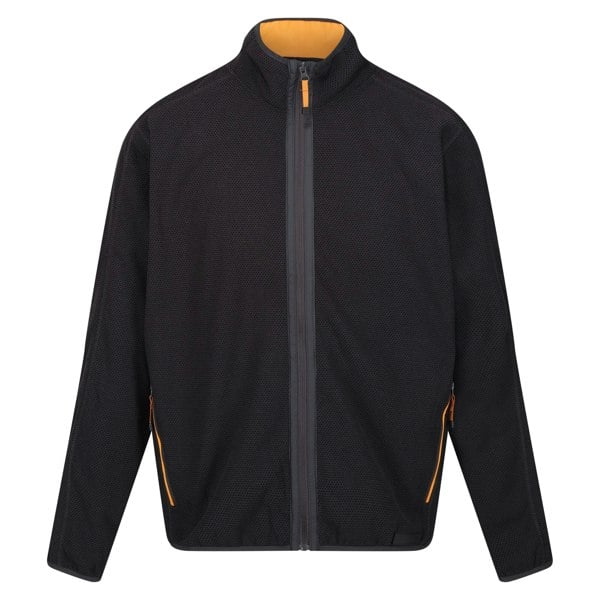 Regatta Men's Kinwood Full Zip Fleece Jacket - Ash/Orange Pepper