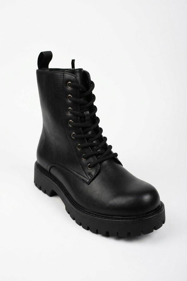 ikrush Theia Chunky Sole Lace Up Boots