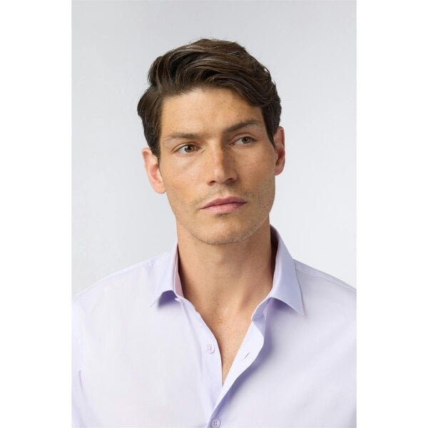 Limehaus Tailored Fit Lilac Stretch Shirt