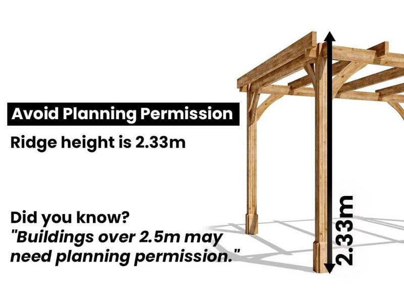 Dunster House Wooden Pergola Garden Plant Frame Furniture Kit Leviathan 4m x 3m