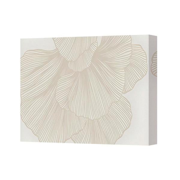 Benjamin Tate Design Elegant Beige Floral Line Art Canvas Wall Art Print CANVAS 2881