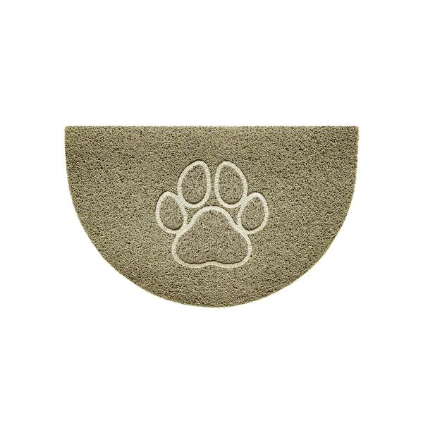 Nicoman Paw Embossed Halfmoon Indoor/Sheltered Outdoor Spaghetti Doormat