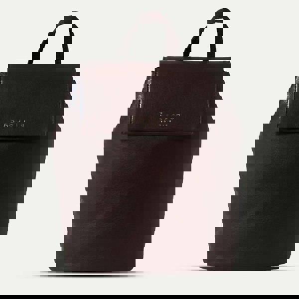 Assots London 'JERMYN' Classic Burgundy Full Grain Leather Flap-over Backpack