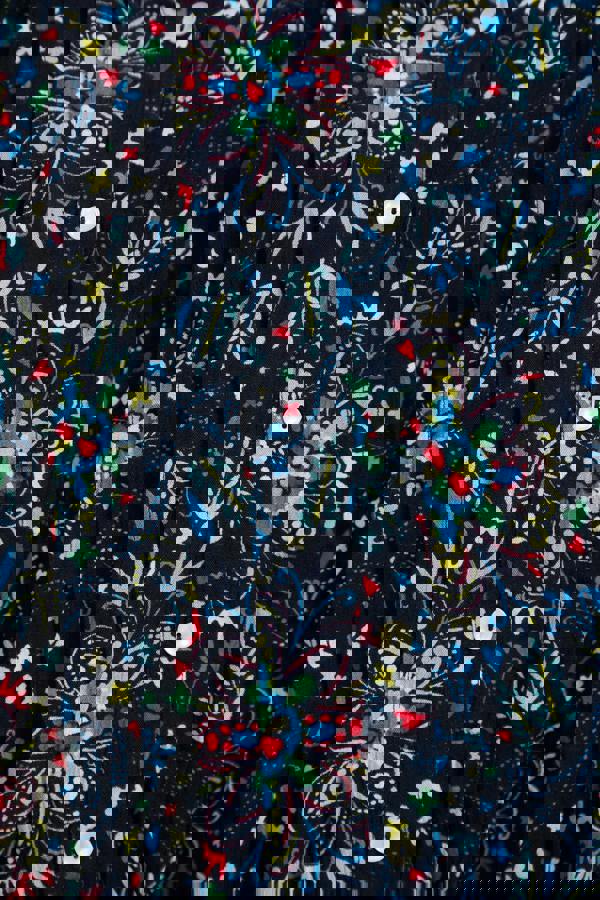 Mudflower Pintuck Floral Printed Shirt