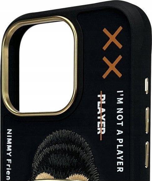 Nimmy Friends Cool & Cute 2.0 Gorilla Case for iPhone 16 Pro 6.3" Black - N-KM-iP16-Pro-016