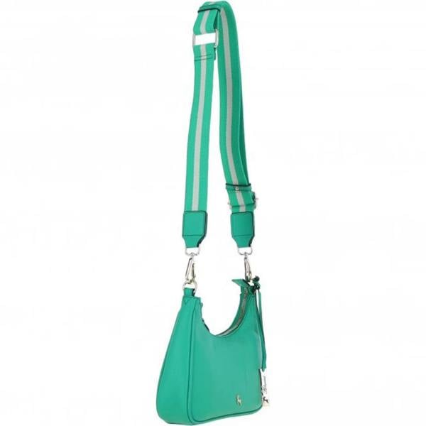 Ashwood 'Bella Toscana' Real Leather Crossbody Bag with Webbing Strap: 64296