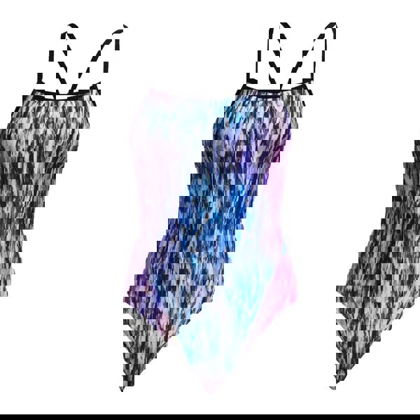 Funkita Fly Dye Single strap swimsuit in abstract blue, purple, pink tie-dye