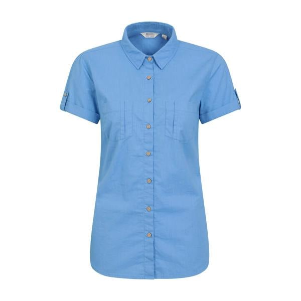 Mountain Warehouse Womens/Ladies Coconut Short-Sleeved Shirt - Bright Blue - 