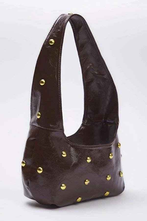WOVCOR Trok Stone Embellished Women's Oval Medium Size Hand and Shoulder Bag