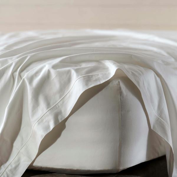 Soak&Sleep White 600 Thread Count Egyptian Cotton Flat Sheet