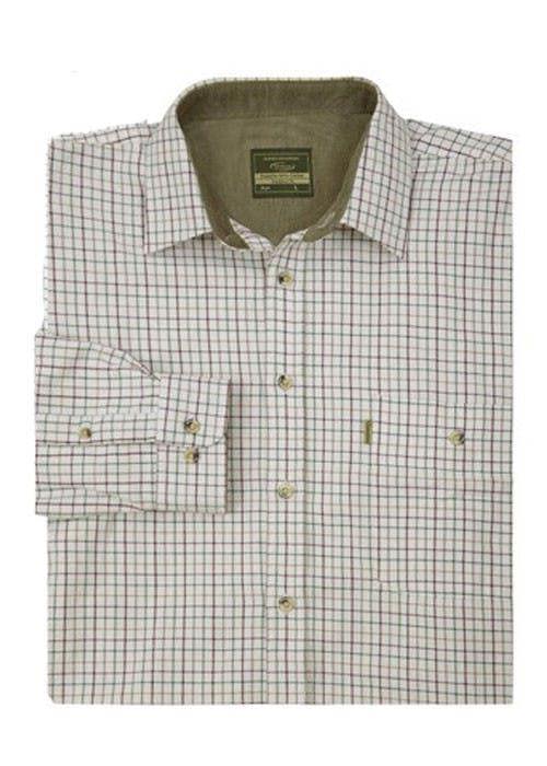 Champion Ayr check shirt in green, folded to show button front, chest pocket, and classic collar for everyday country wear