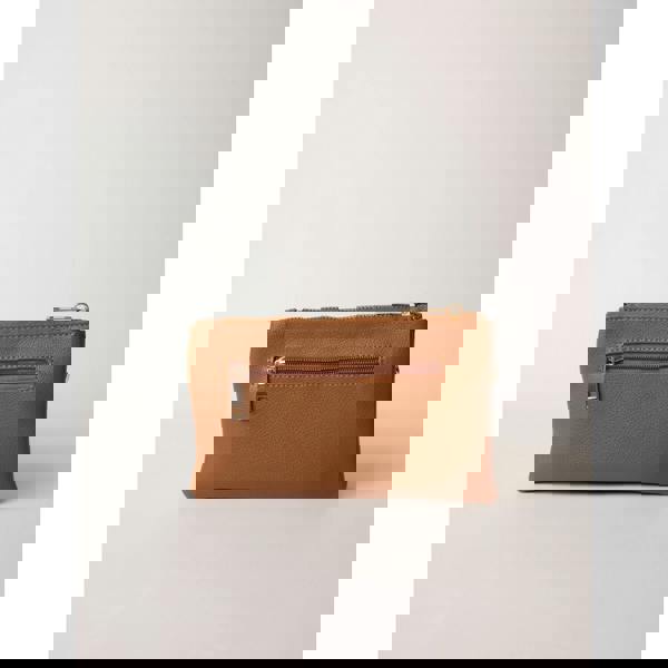 Blue Vanilla Detailed Zip Up Purse With Detachable Strap