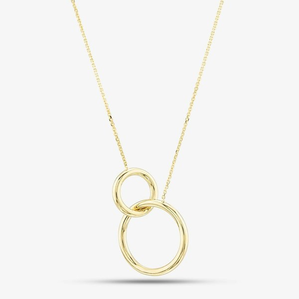 T. H. Baker 9ct Gold Interlocking Rings Necklace CN132-17