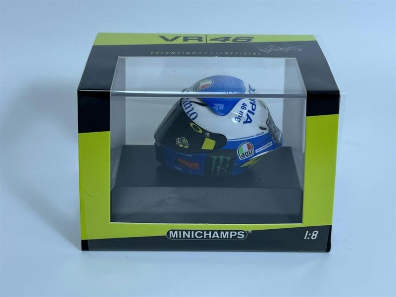 Minichamps Valentino Rossi AGV Helmet MotoGP Misano Race 2 2020 1:8 Scale Minichamps 399200086