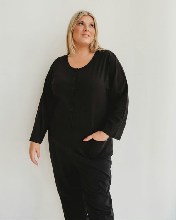 Mila Black Long Sleeve Jumpsuit- image 6