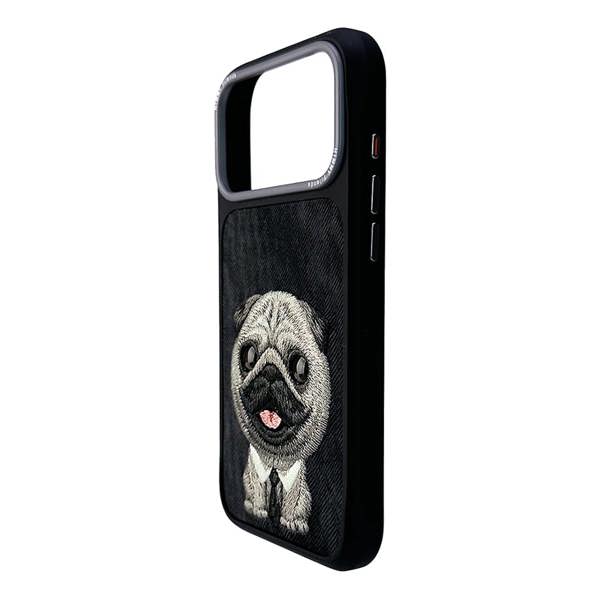 Nimmy Friends Nimmy Big Eye Cute Pet Pug Dog Case with MagSafe for iPhone 17 Pro Max 6.9" Black Grey - N-XDY-IP17-PRO-MAX-09-A