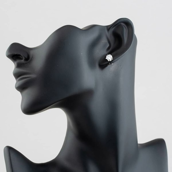 T. H. Baker Silver 5mm Square Cubic Zirconia Stud Earrings 8-58-3319