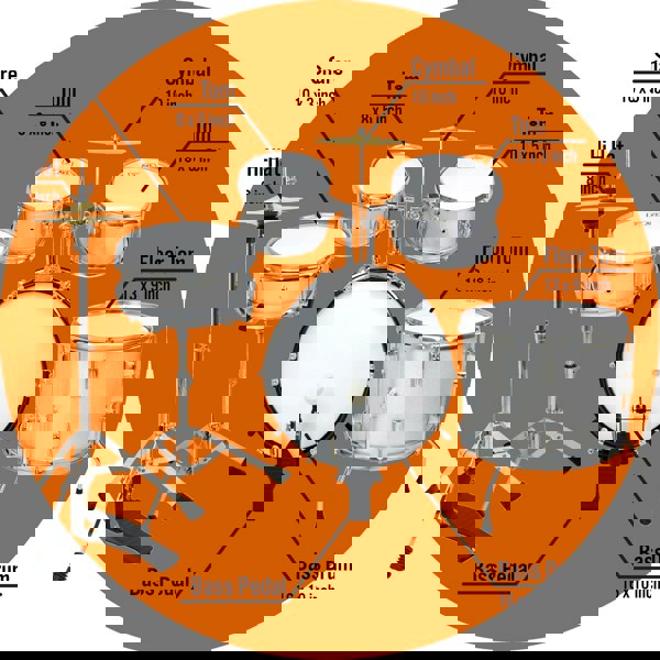 3rd Avenue 5 Piece Junior Drum Kit#Colour_Silver