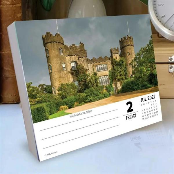 Ireland Desk Calendar 2027, Desk Calendars, Day To View, Travel, Gift
