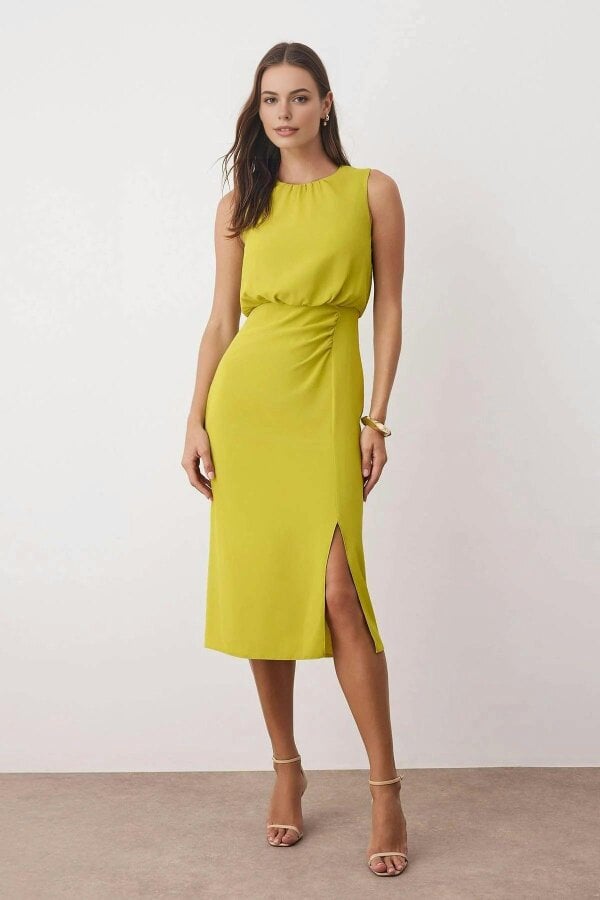 WOVCOR Midi Woven Dress