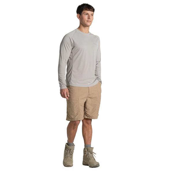 Craghoppers Mens SolarShield+ Nosilife Long-Sleeved T-Shirt - Parchment - 