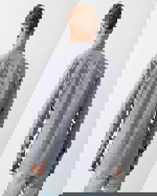 HUGO Evito Slim Fit Mens Long Sleeved Shirt - Navy 418 - CHO - Designer Mens Long Sleeve Shirts