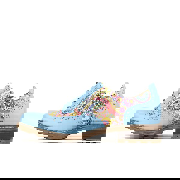 Embassy London DreamFiters - Light Blue - Women's round toe leather derby shoe on durable sole