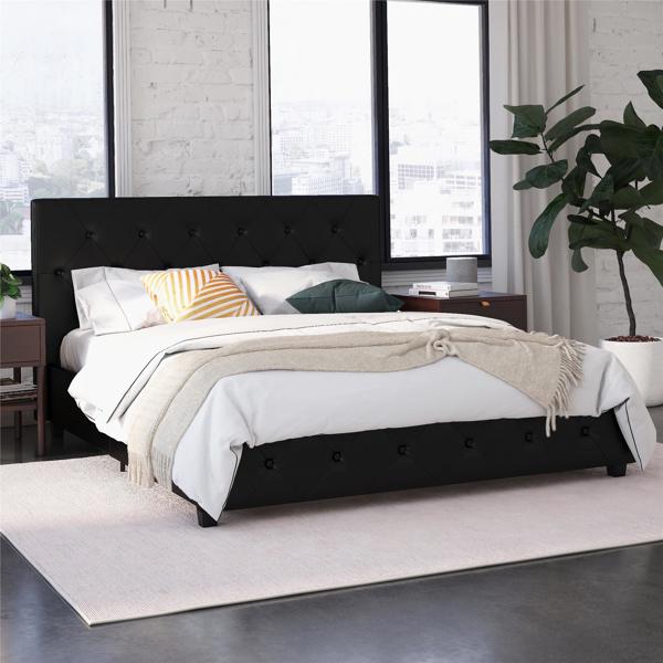Dorel Home Dakota Upholstered Bed PU Black - King