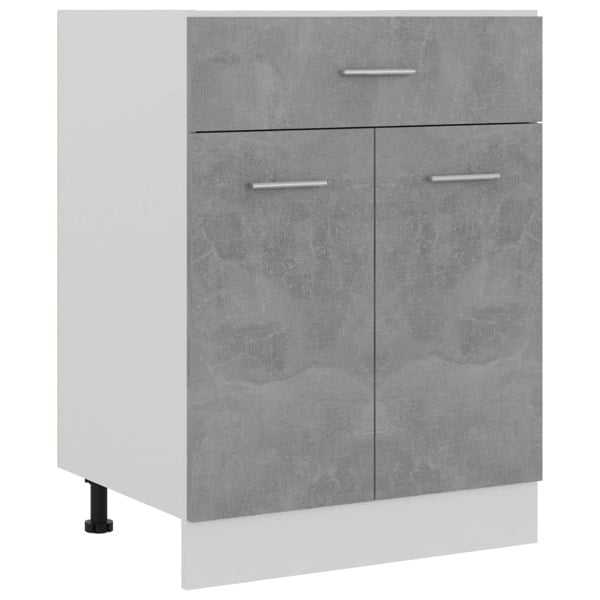Berkfield Drawer Bottom Cabinet Concrete Grey 60x46x81.5 cm Engineered Wood