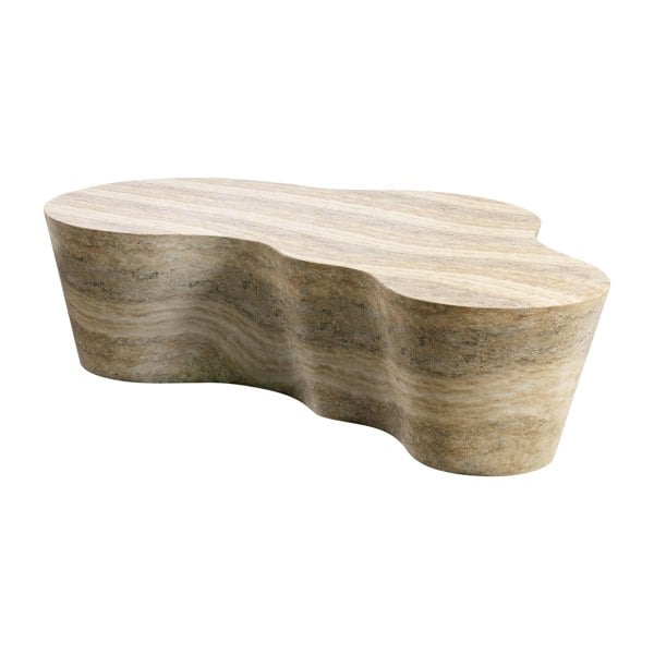 Furniture Edit Slab Faux Travertine Coffee Table