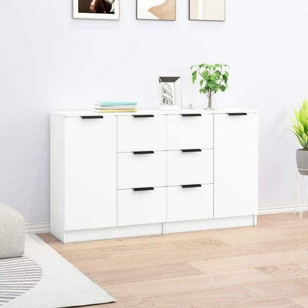 Berkfield Sideboards 2 pcs White 60x30x70 cm Engineered Wood