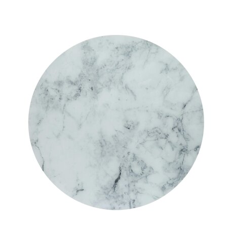 Wyld Haus Livorno White Marble Effect Glass and Gold Coffee Table