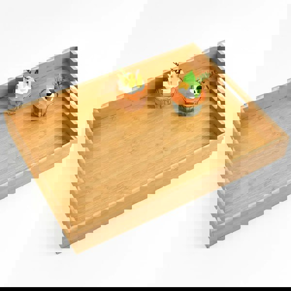 Maison des Cadeaux Bamboo 3-Piece Serving Tray Set